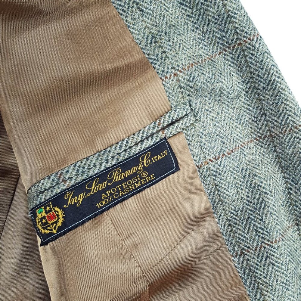 Loro Piana Mens Plaid Cashmere Tweed Blazer 40R - Picture 7 of 8